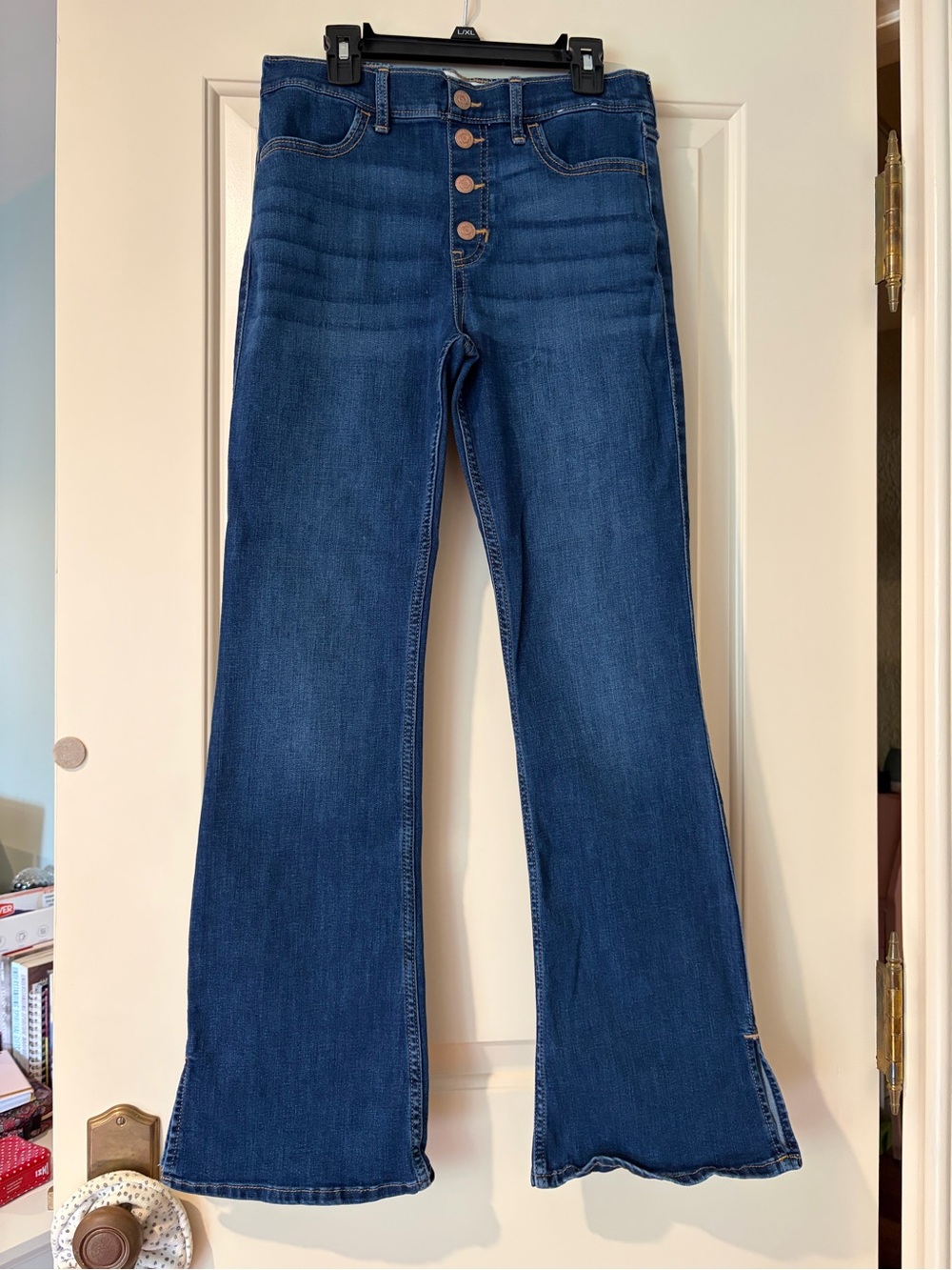 Abercrombie Kids High-Rise Flare Jeans Size 15/16